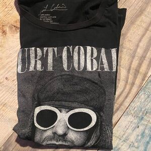 KURT COBAIN Black Graphic Short sleeve T-shirt /Large women’s
